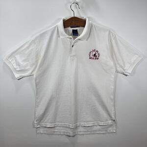 VTG 90’s “Poplar Bluff Mules” White Polo Shirt - L